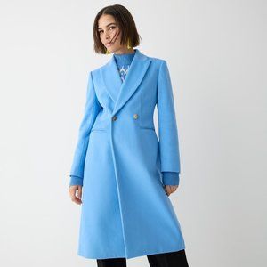 J.Crew Mirabelle topcoat in Italian wool-cashmere - 8 Petite - Mountain Bluebird